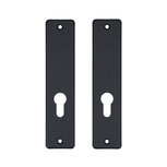 Deurschild zwart 180x41mm blind cilinder gat