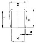 Stoeldop wit peermodel 30mm