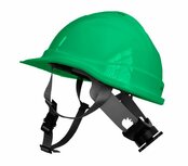 Industri&euml;le helm met kinband, Groen