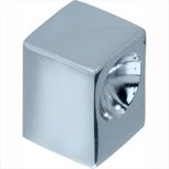 Meubelknop kare mat nikkel ongelakt