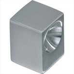 Meubelknop kare mat nikkel ongelakt