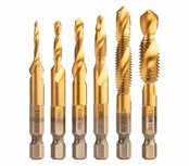 Draadboorset 6 delig bit aansluiting