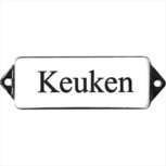 Emaille Bord Keuken wit/zwart