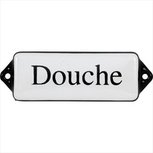 Emaille Bord Douche wit/zwart