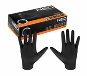 Nitril handschoenen, zwart 100 stuks, maat XL
