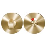 Toiletgarnituur rond 53x6mm stift 8mm Mat Messing