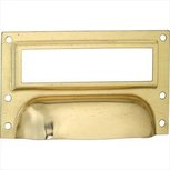 schelpgreep met etiketraam vermessingd