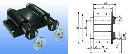 Duwspringslot magnetisch