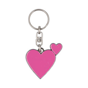 Sleutelhanger Roze hartjes