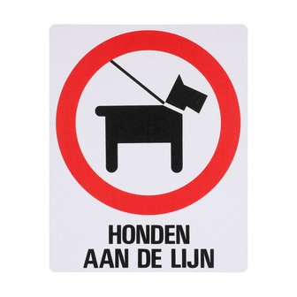 Bord  Honden Aan De Lijn