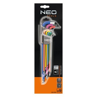 Neo Torx sleutelset rainbow T10 tot T50 verpakking