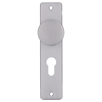 Deurschild alu F1 180x41mm knop PC55