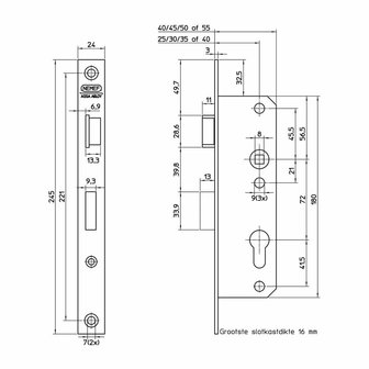 Nemef smalslot 8691 tekening