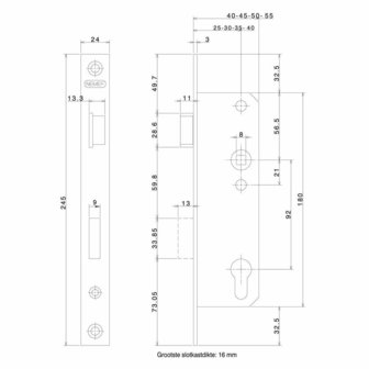 Nemef smalslot 8791 tekening