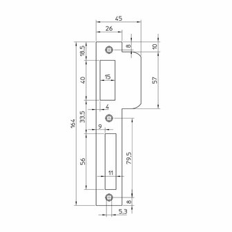 Nemef sluitplaat P8691/12 LS tekening