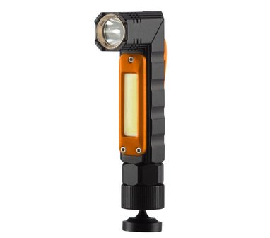 Zaklamp CREE XPE + COB LED op Accu foto1