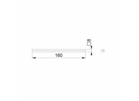 Hoppe Profielstift 8X160mm extra lang tekening