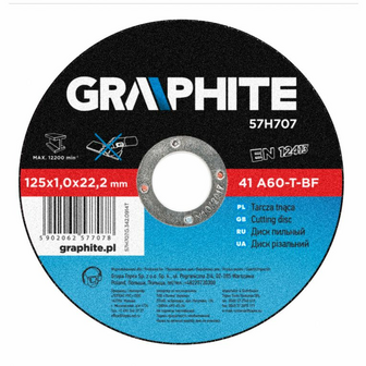 Doorslijpschijf 125x22x1,0mm Metaal