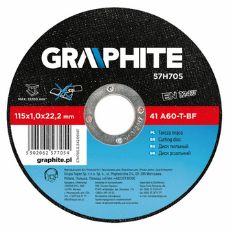 Doorslijpschijf 115x22x1,0mm Metaal