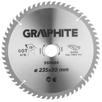 Cirkelzaagblad 235x30mm 60T