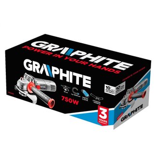 Graphite Haakse Slijper 750watt 115mm doos