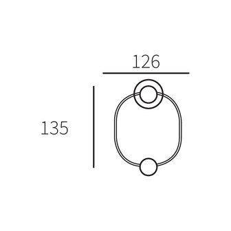 Deurklopper Giove PVD messing tekening