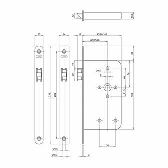 Lips loopslot 2435-60 tekening