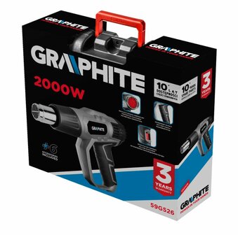 Graphite Heteluchtpistool Pro koffer