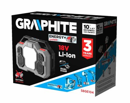 Bouwradio en Werklamp in 1, 18V Li-ION Energy+ vp
