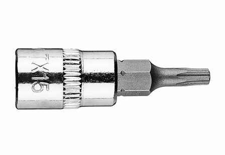 Bit dop 1/4 TX15 37mm lang horizontaal