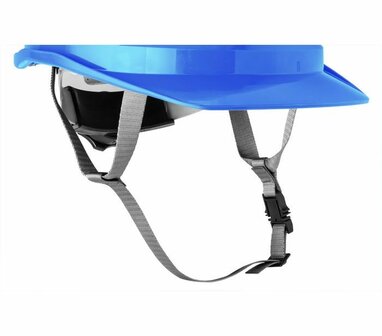 Industri&euml;le helm met kinband, blauw band