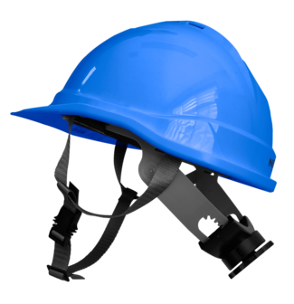 Industri&euml;le helm met kinband, blauw