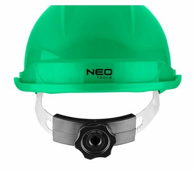 Industri&euml;le helm met kinband, Groen nek