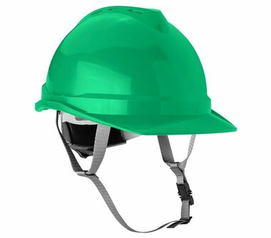 Industri&euml;le helm met kinband, Groen band