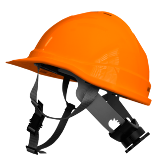Industri&euml;le helm met kinband, Oranje