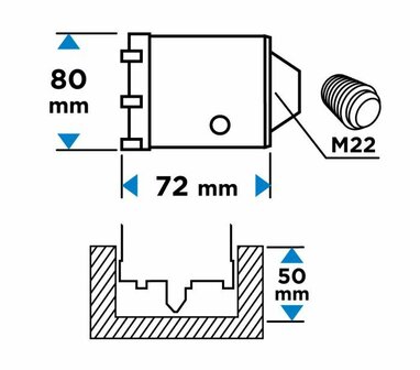 Komboor 80mm los afbeelding