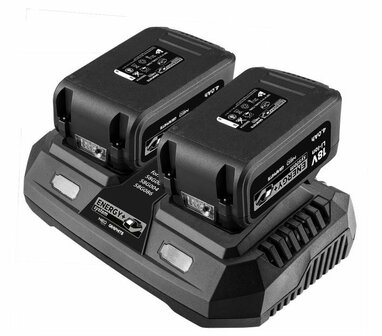 Starterset Lader + Accu 2x 4,0 lader