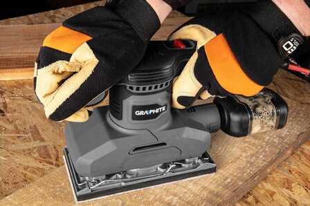 Graphite vlakschuurmachine 240watt koolborstel loos foto