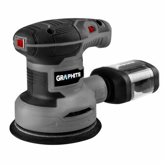 Graphite excentrische schuurmachine 125mm 300watt koolborstel loos