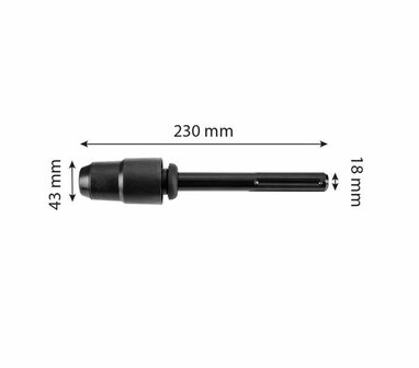 SDS Max naar SDS+ Adapter foto