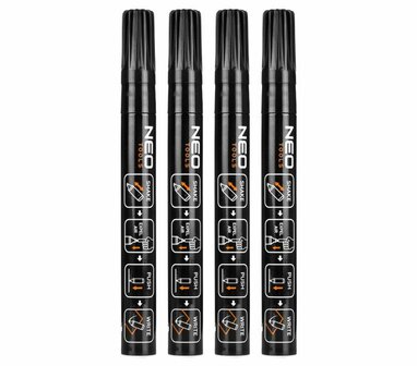 Permanent Marker Dik Zwart 4x