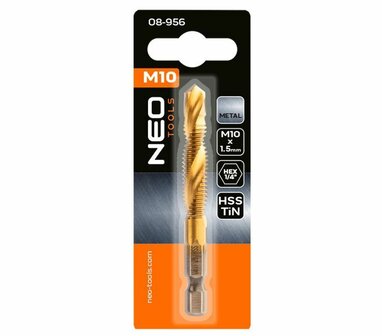 Draadtap boor M10 bit aansluiting verpakking