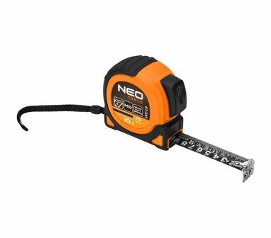 Rolmaat Super Black 10m x25mm, Dubbelzijdig