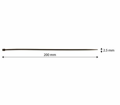 Tuin Tayrip 2,5x200mm Bruin 50 stuks maat