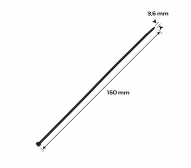 Tayrip 3,6x150 mm Zwart 20 stuks maat