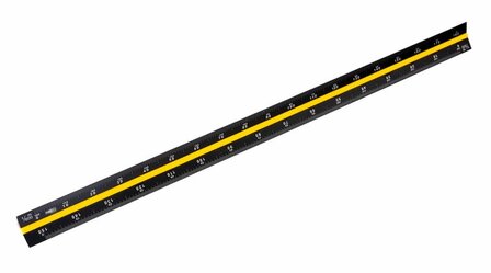 Schaal meter 30cm geel