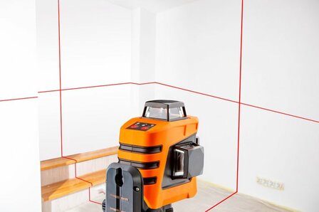 Zelfnivilerende 3D Laser 15m, Rood, Li-Ion accu foto