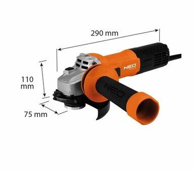 NEO Haakse slijper 1000w 125mm formaat