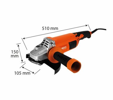 NEO  Haakse slijper 3000watt 230mm fotmaat