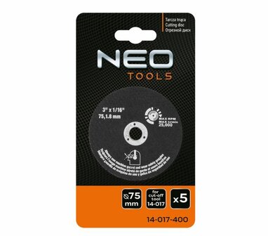 NEO  Slijpschijven 75mm  voor item 14-017 verpakking